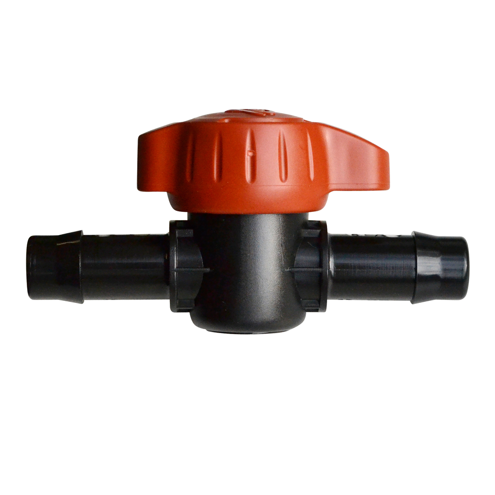 Vanne d'arrêt pour arrosage goutte à goutte 13x16 mm