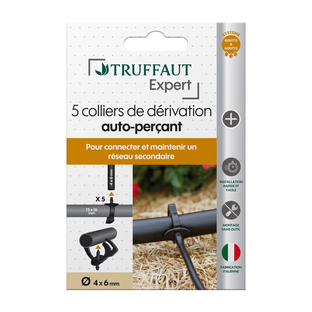 4 Colliers Séparateurs Tuyau AN8 Aluminium - Pour Ligne Frein, Carburant, Huile