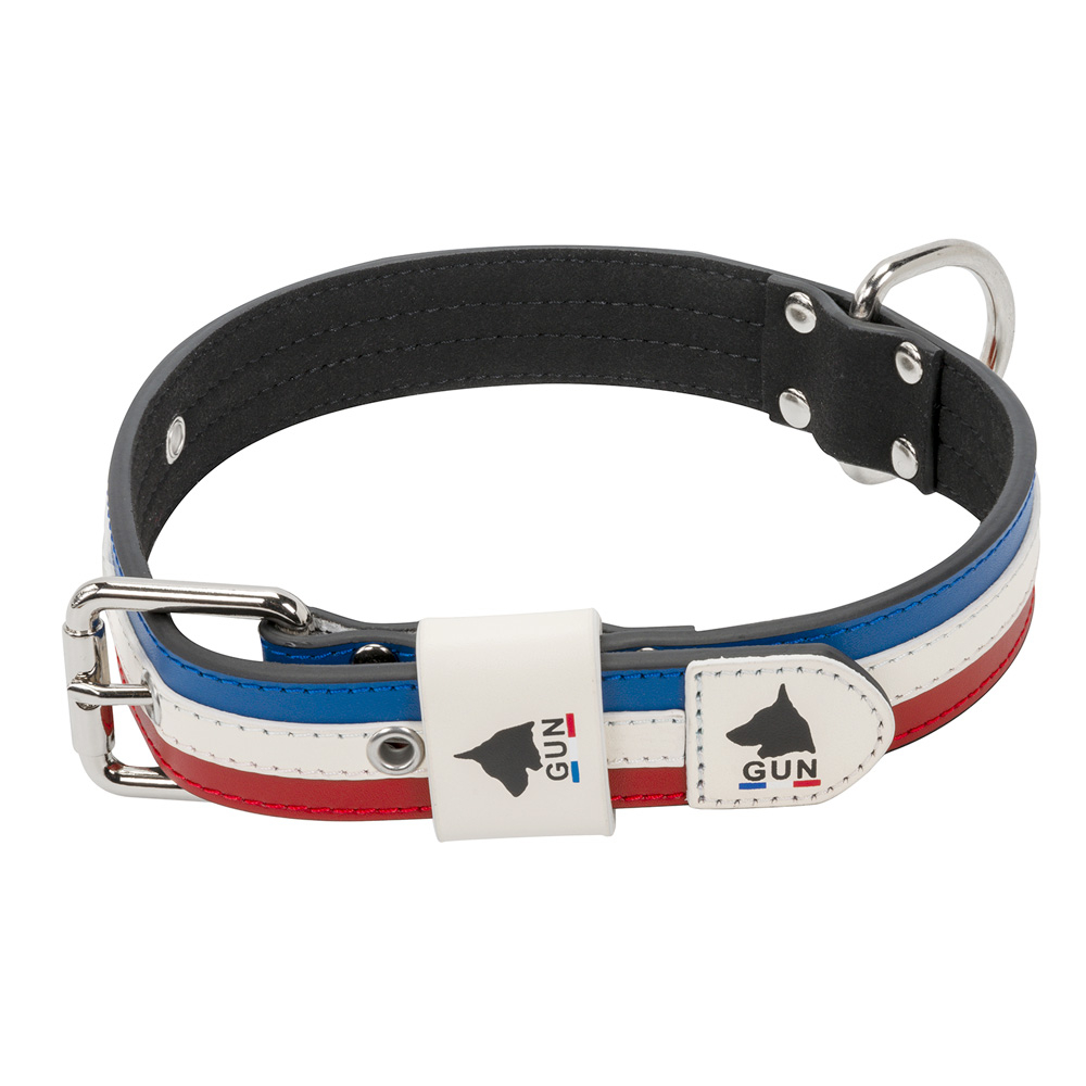 Collier Gun BBR cuir pour chien XXL