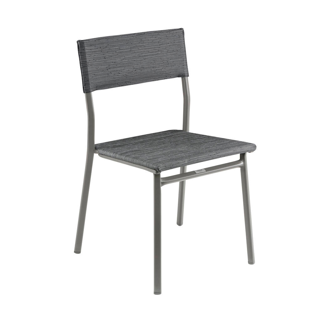 Chaise de jardin empilable Obsidian ORON structure aluminium titane