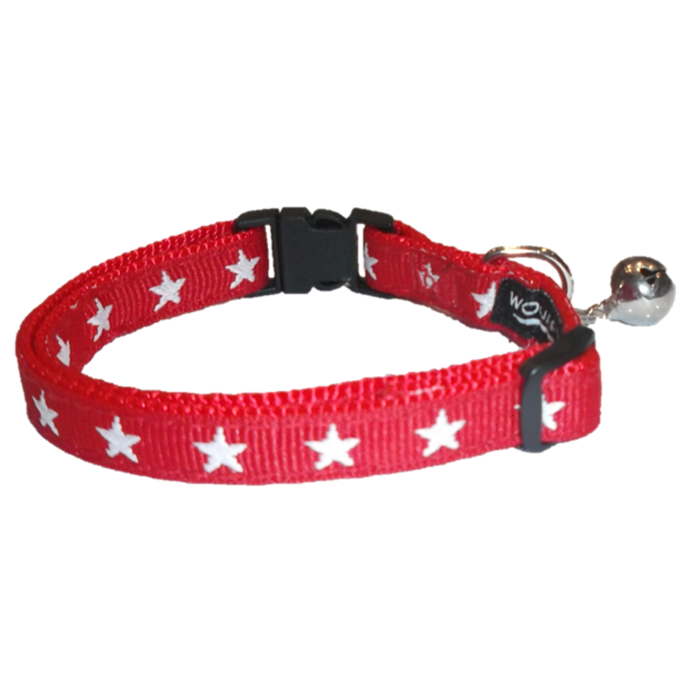 Collier star rouge pour chat