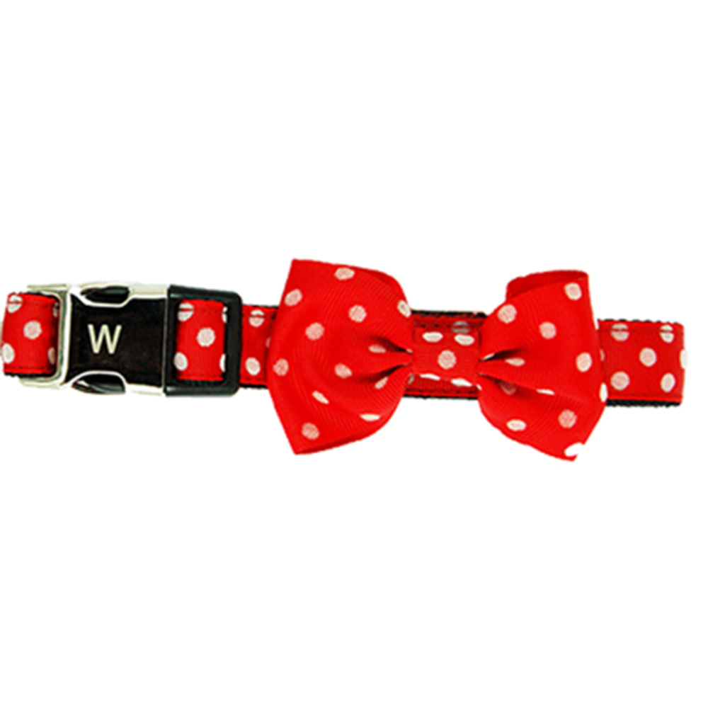 Collier nœud rouge pour chat