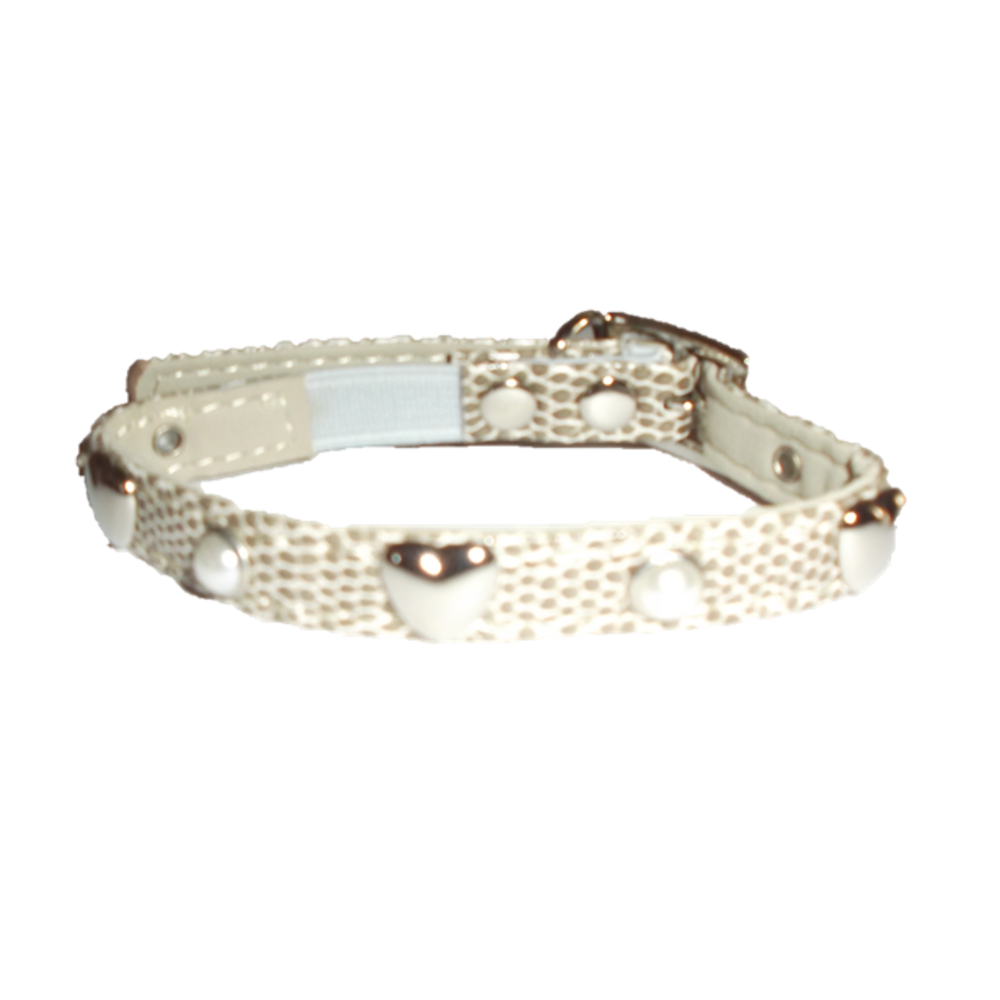 Collier original cœur beige pour chat