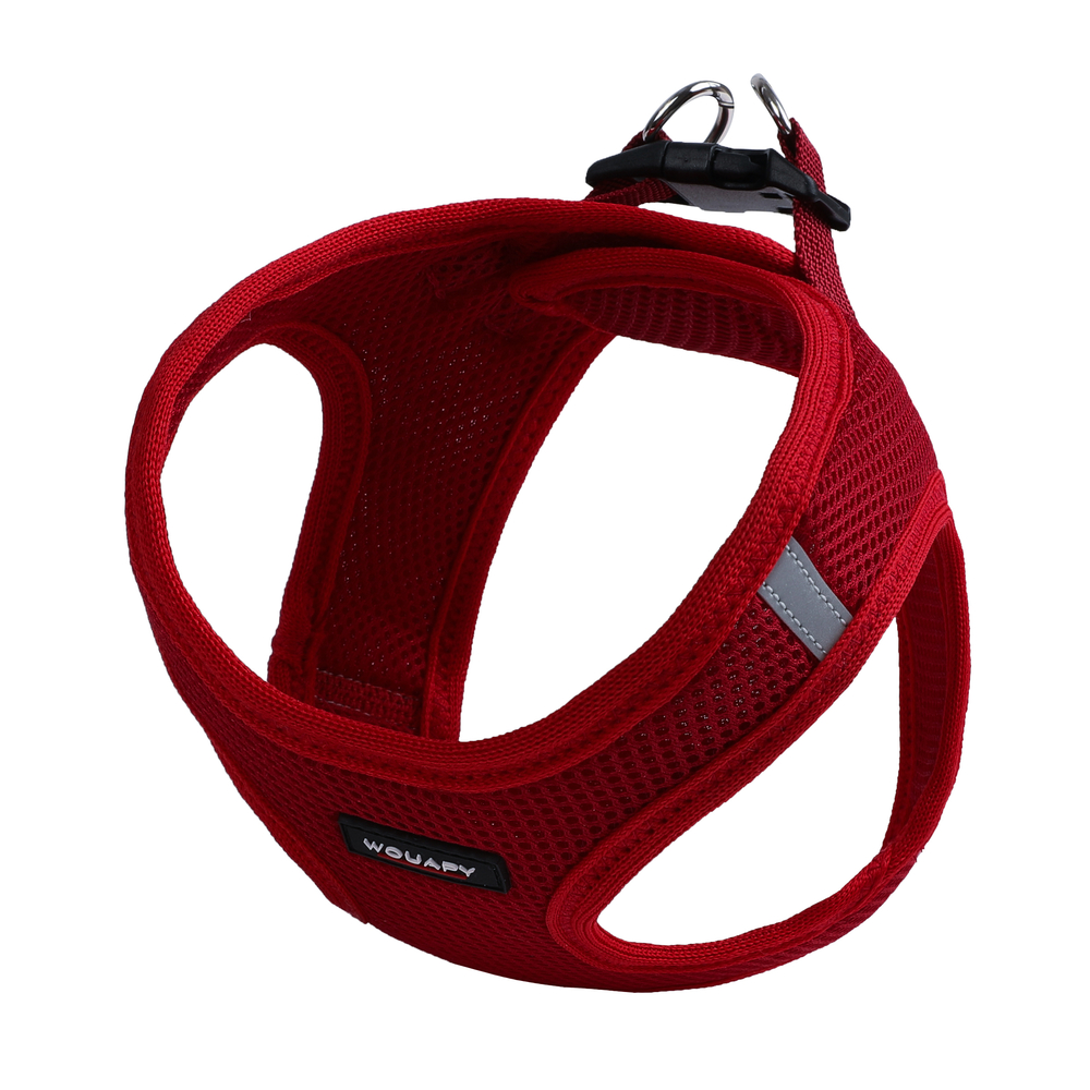 Harnais soft taille L 13 * 47/52 cm rouge pour chien