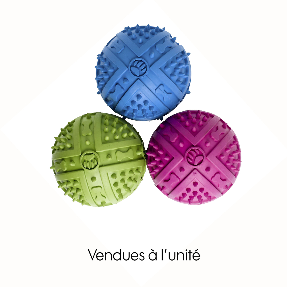 Jouet pour chien soft rubber rugby 9.5cm (3 coloris aléatoires)