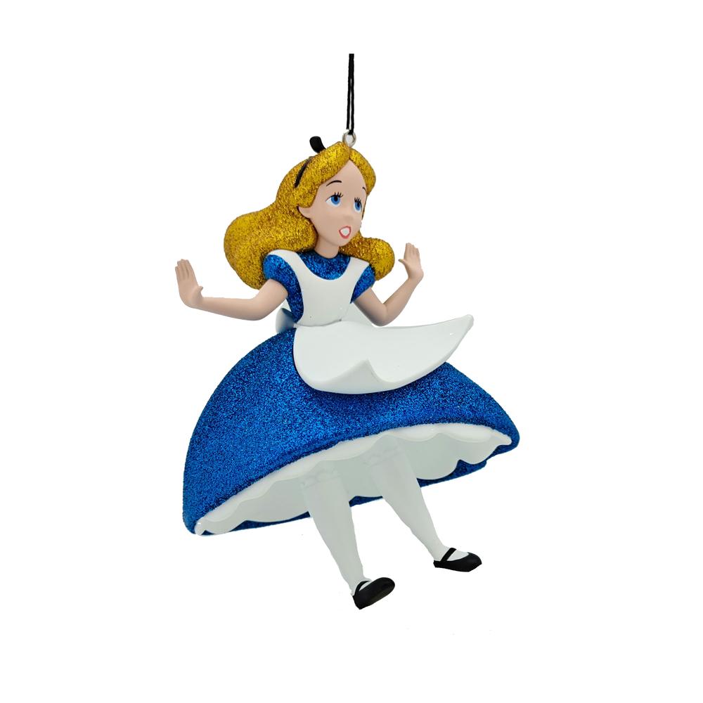 Suspension de Noël : chat Disney d'Alice en résine 3D - H.14cm 