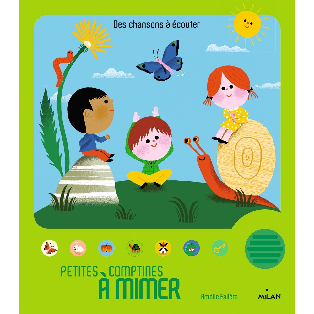 Livre pour enfant sonore, petites comptines à mimer