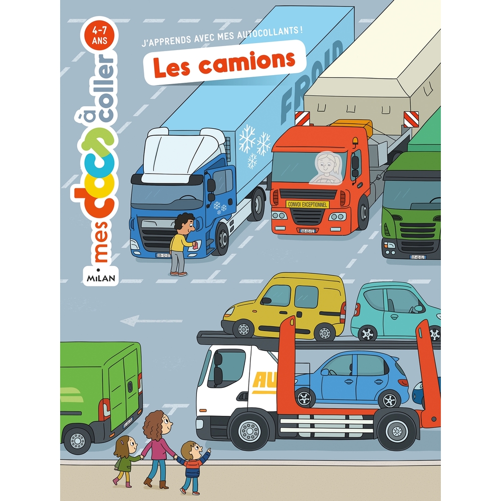 Livre pour enfant, mes docs à coller : les camions