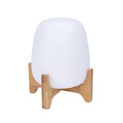 Lampe de table support en bois PALMY blanc bois - H26cm