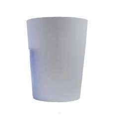 Vase en plastique recyclable int. et ext. Blanc neige - H23cm
