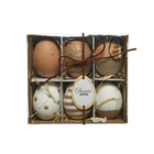 Lot de 6 œufs de Pâques à paillettes avec suspension Ø4 cm