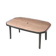 TABLE MIAMI 165X100 SAW CUT-(1010464)