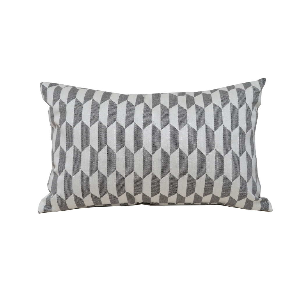 COUSSIN DECO 50X30 GEOM GRIS-(1011015)