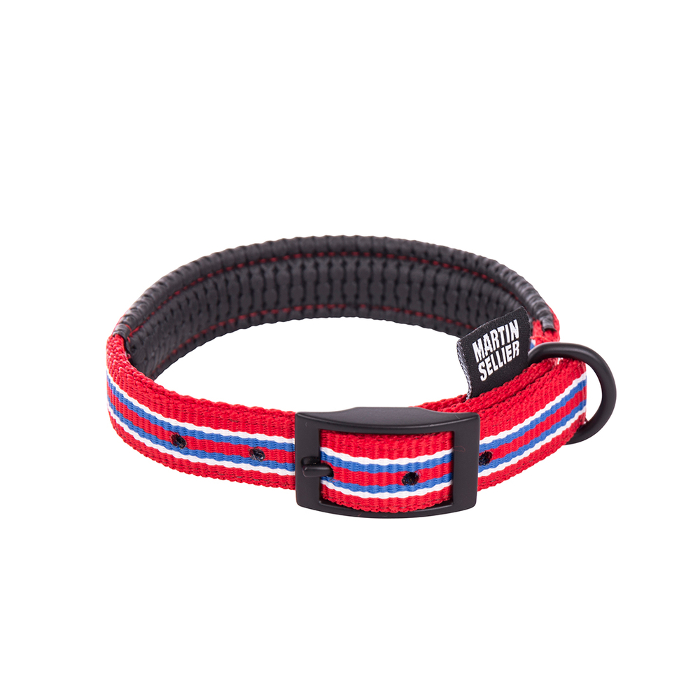 Collier Trio Confort Chien Nylon Rouge 20-45