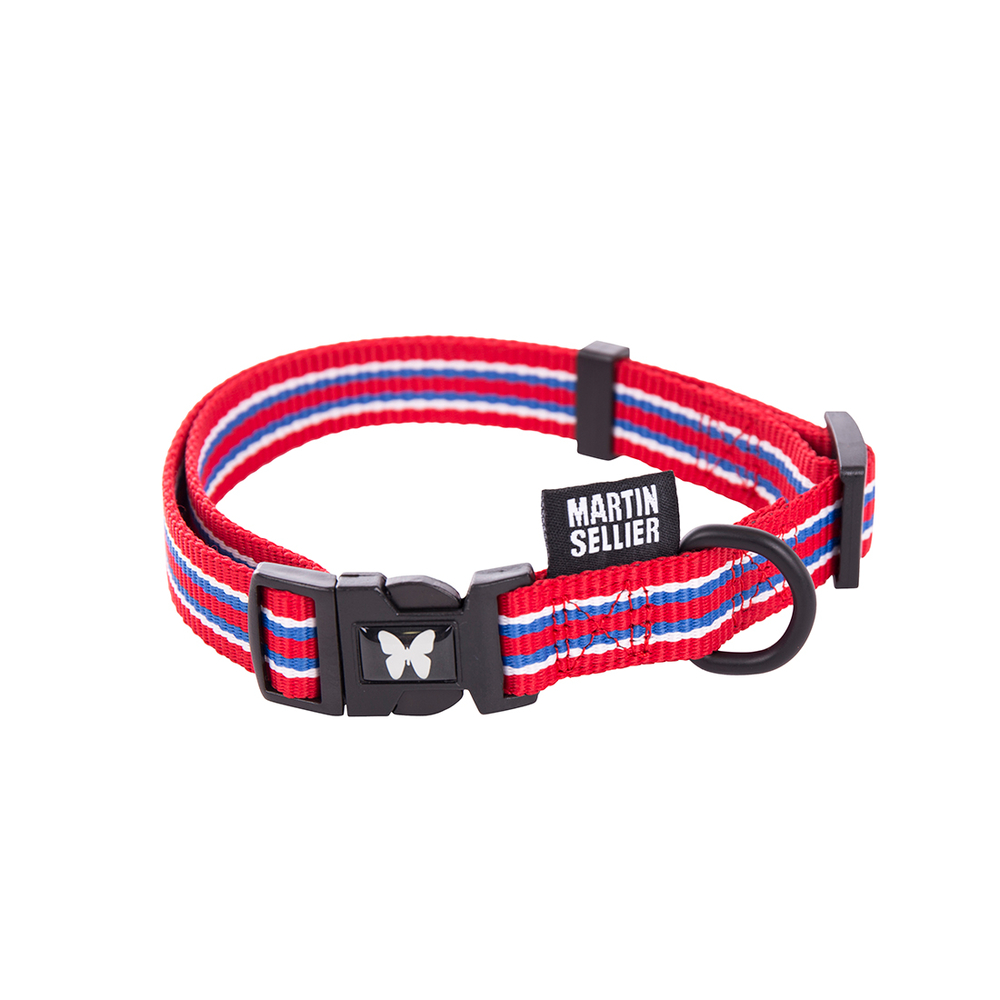Collier Trio Chien Nylon Rouge 16-30/45