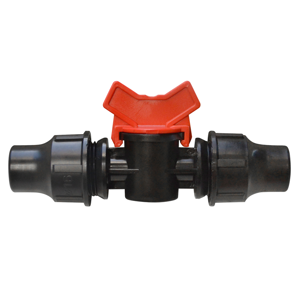 Vanne d'arrêt extra pour arrosage goutte à goutte 13x16 mm