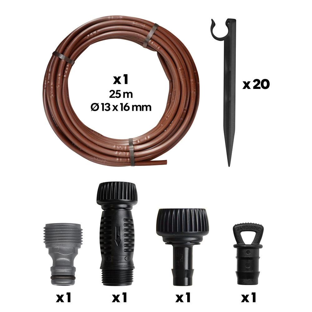Kit d'arrosage goutte à goutte pour haies Ø.13X16 mm - L 25m