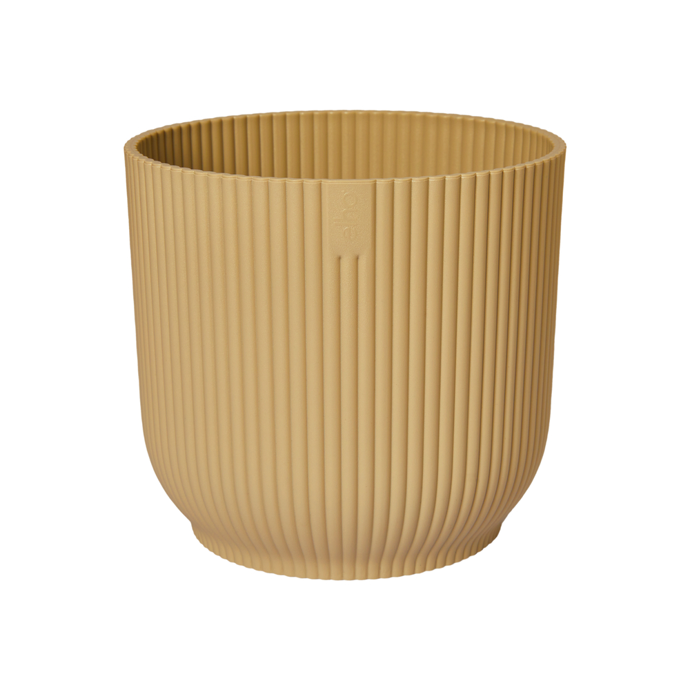 Cache-pot Vibes Fold rond Ø30cm jaune beurre