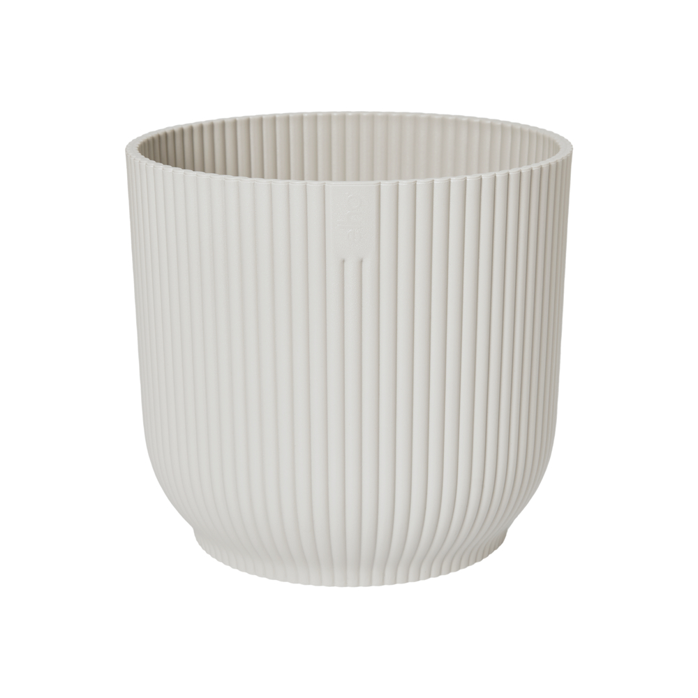 Cache-pot Vibes Fold rond Ø30cm blanc soie