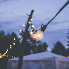 Guirlande lumineuse guinguette 25 globes ampoules+2 ampoules offertes