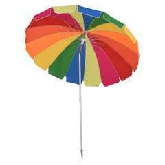 Parasol inclinable rond + sac multicolor alu polyester - Ø 220 cm