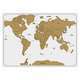 Carte du monde à gratter blanc - 82 x 59 cm