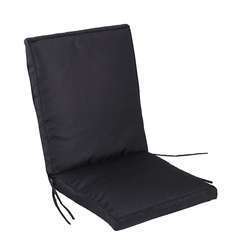 Coussin de fauteuil noir - 90x42 cm