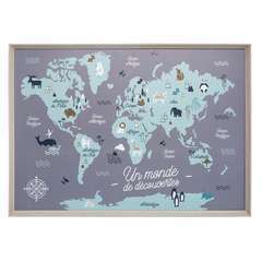 Tableau carte du monde enfant