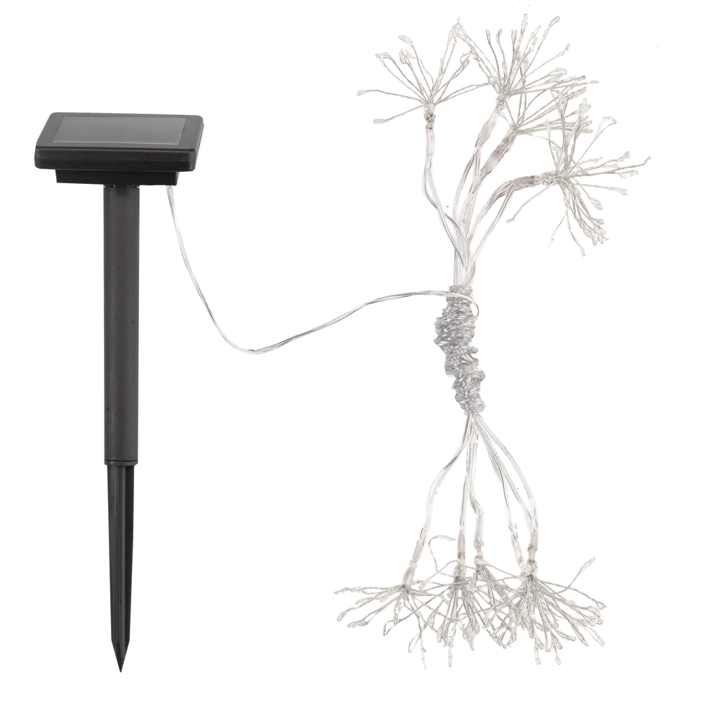 Guirlande solaire LED pluie d'étoiles en plastique - L.380 cm