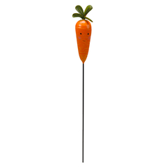 Pique décorative Loony Légumes en métal gris/orange/rouge - H.50 cm