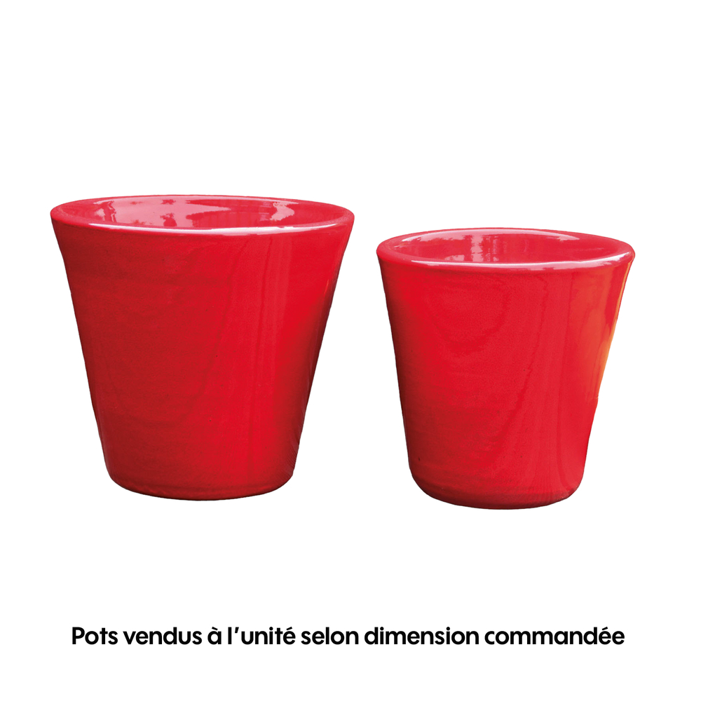 Pot Odyssée coquelicot - D.23xH.21cm