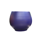 Pot Bahia bleu électrique en terre cuite émaillée - D.25xH.31 cm