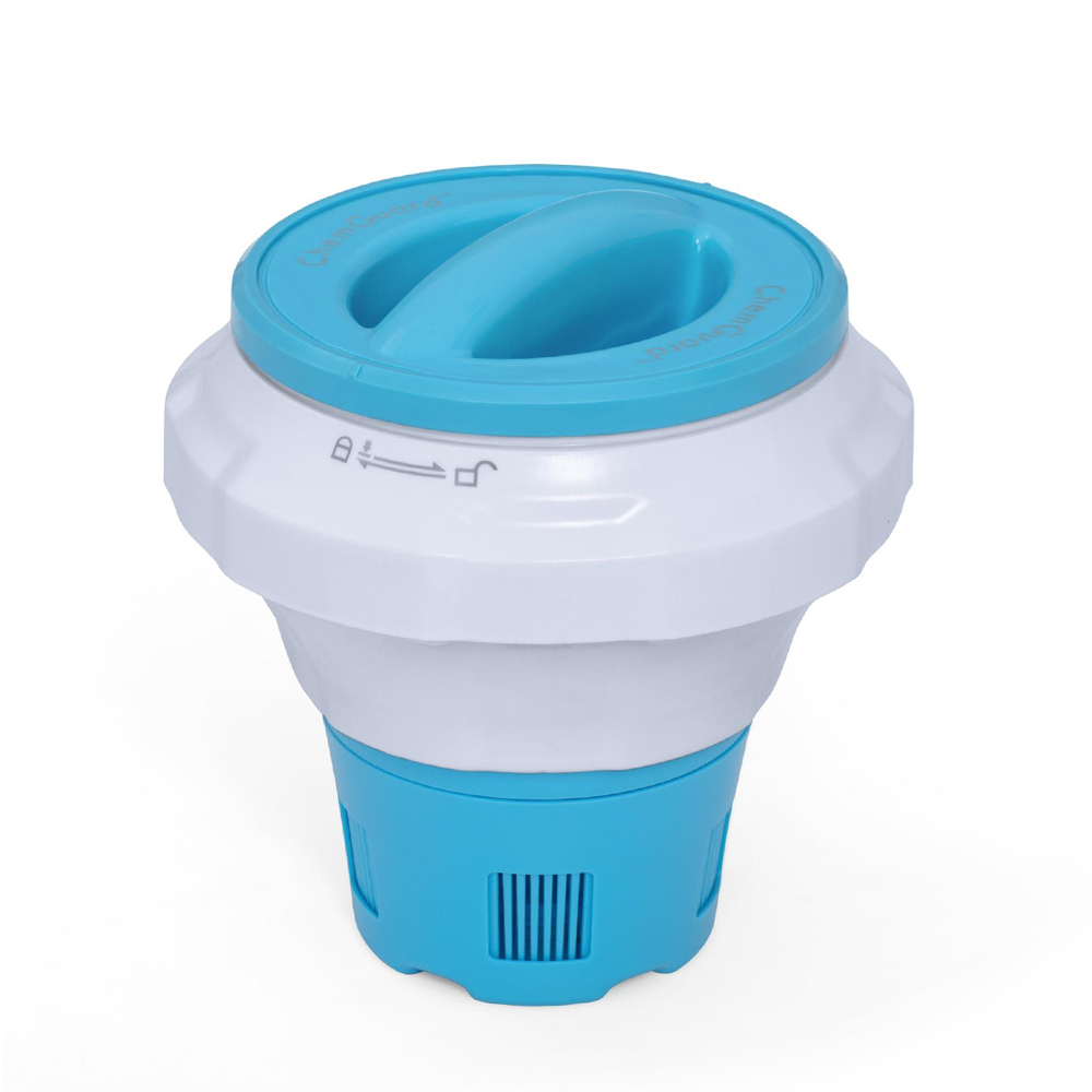 Flotteur chimique pour piscine avec gant - 18,6x18,6x17,5 cm