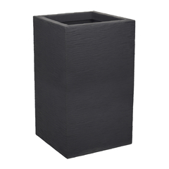 Pot Graphit’Up carré haut en polypropylène gris - 29,5x29,5x49,5 cm