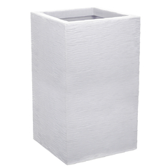 Pot Graphit’Up carré haut en polypropylène blanc - 29,5x29,5x49,5 cm