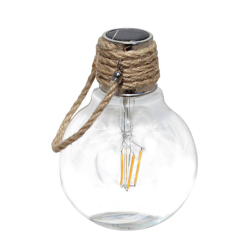 Ampoule solaire à LED Swing en verre avec cordon naturel