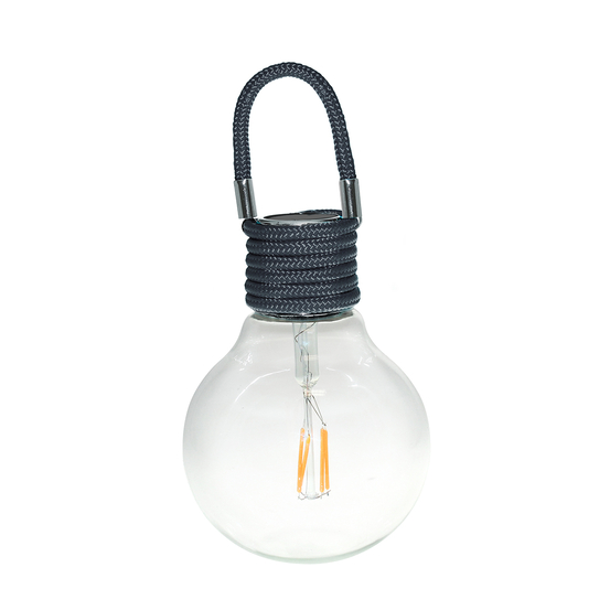 Ampoule solaire à LED Swing en verre avec cordon anthracite