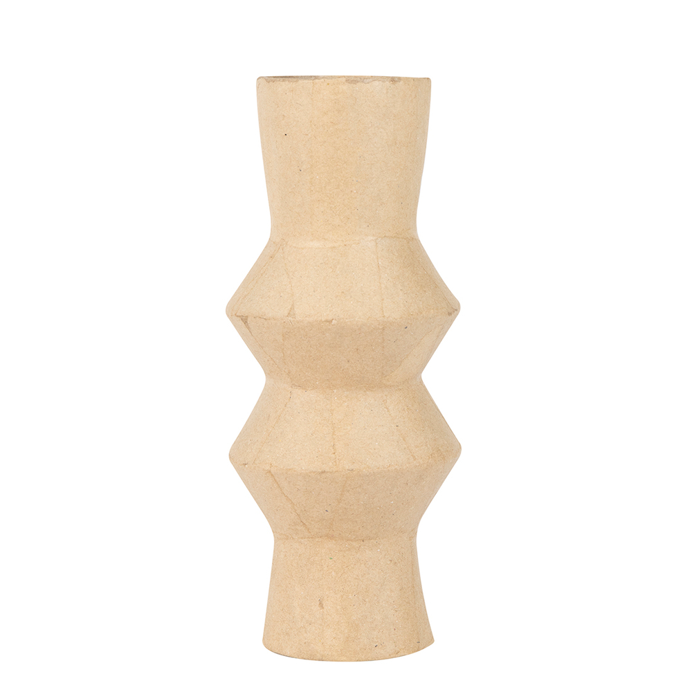 Vase en papier maché à décorer - Haut Twisty - D.10xH25cm