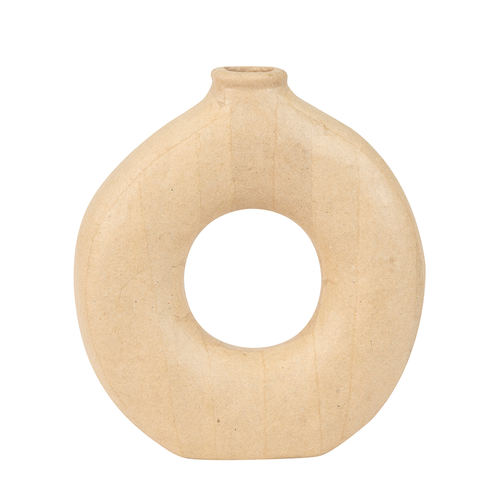 Vase en papier maché à décorer - Rond Anneau - H.23xl.21cm