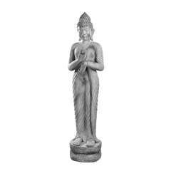 Statue déesse hindou ton ciré gris - H.156cm