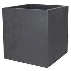 Pot carré 'Basalt' - 40cm anthracite -D.39,5x39,5x43,5cm - 31L