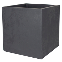 Pot carré "Basalt" - 40cm anthracite -D.39,5x39,5x43,5cm - 31L