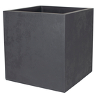 Pot Basalt carré en polypropylène anthracite - D.49,5 cm