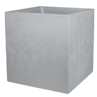 Pot Basalt carré en polypropylène gris béton - 49,5x49,5 cm