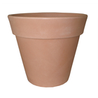 Pot Oméga conique en plastique couleur terre cuite - D.55 cm