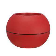 Pot Granit Boule rouge - D.40 cm