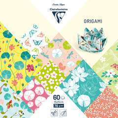 Origami - Pochette 60 feuilles 15x15 cm  - Nénuphars - 70g