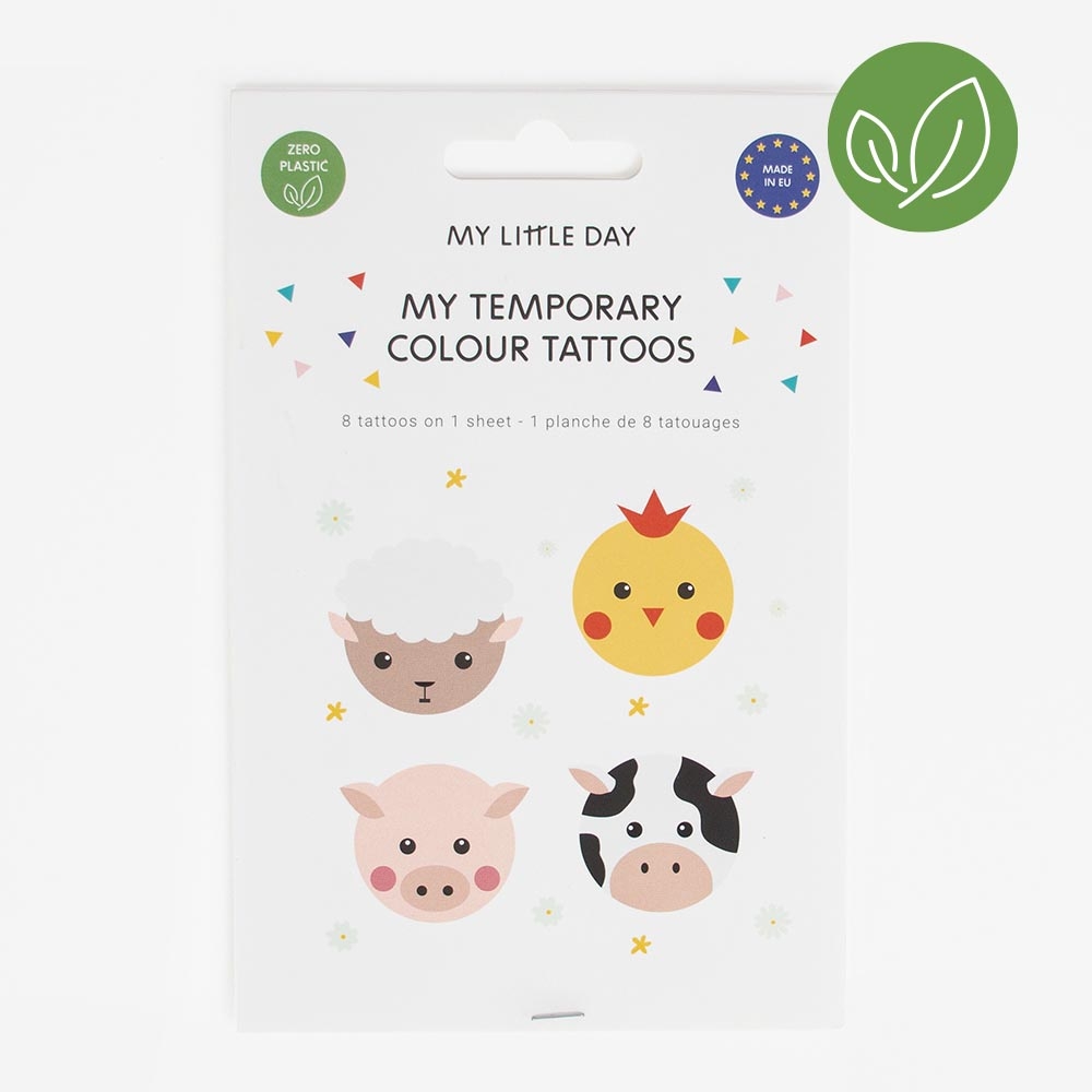 9 Tattoos Mini animaux de la ferme