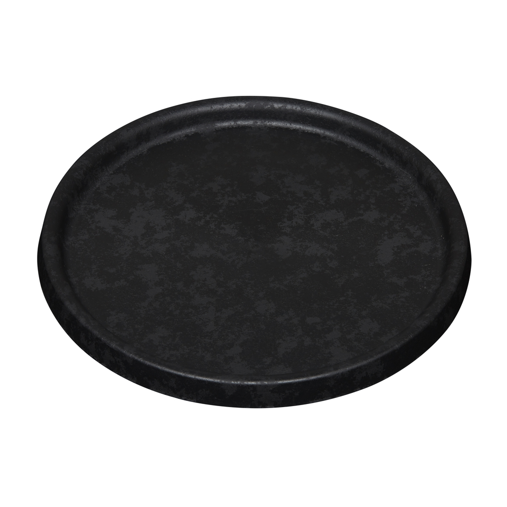 Soucoupe Élément ronde en plastique graphite - D.25 cm