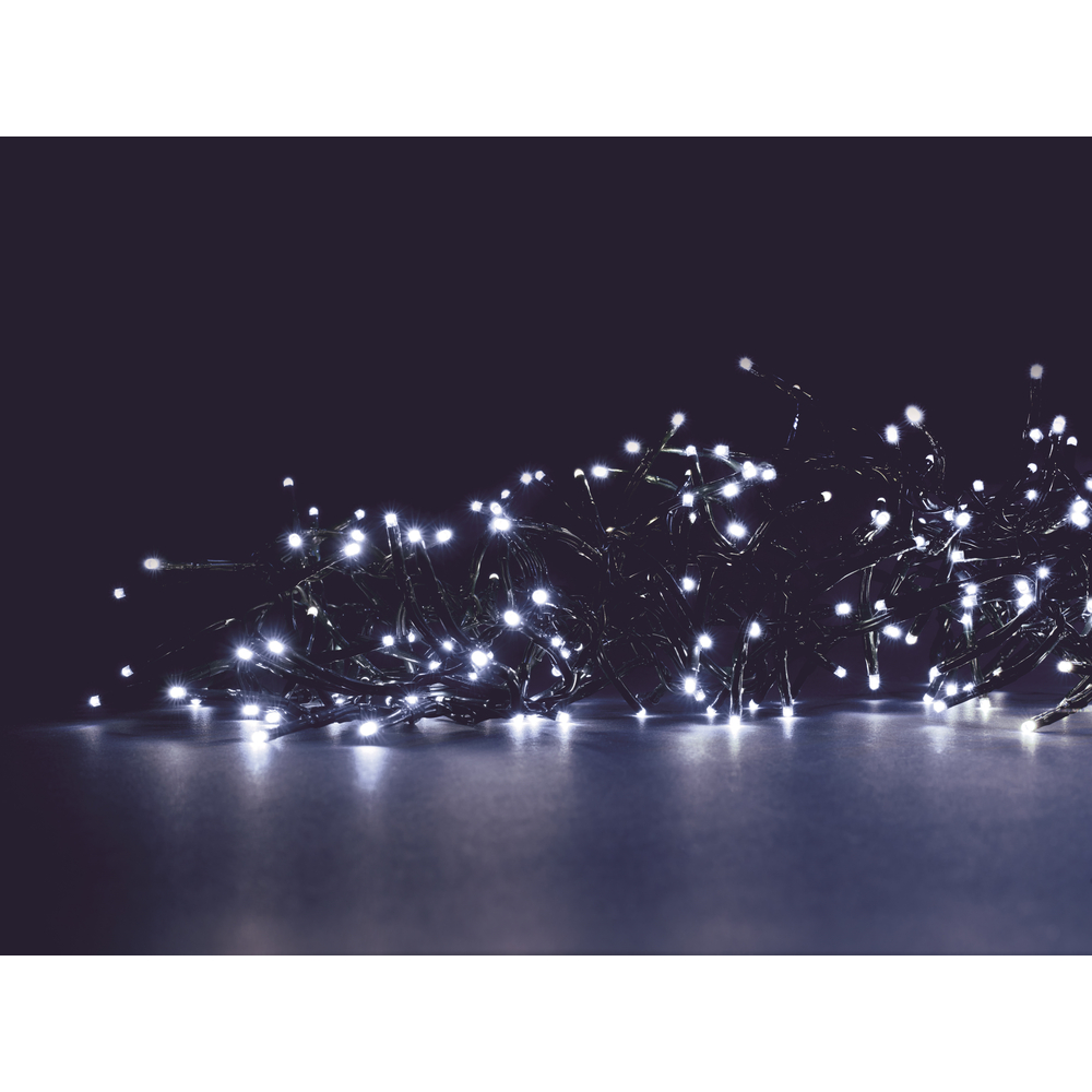 Guirlande lumineuse animée Flicker Light® LED Compact blanc IP 44 L18m